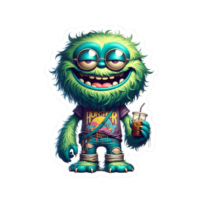 Green Monster Sticker Pack: Retro Graphic, Waterproof Vinyl, USA Made