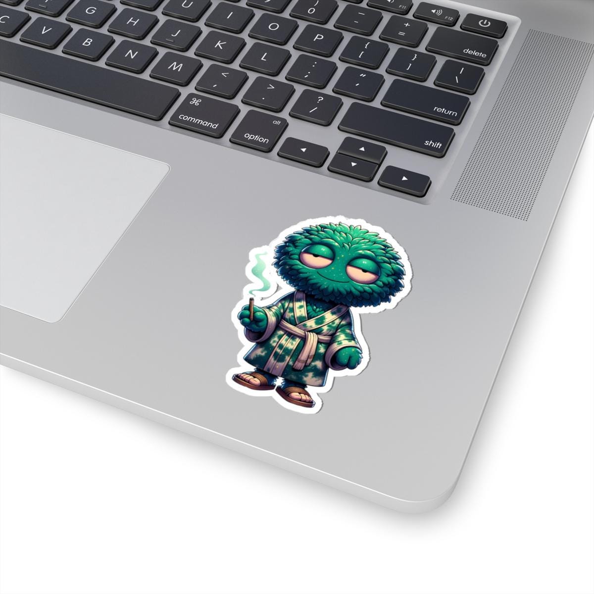 Zen Green Monster Sticker: Waterproof Vinyl Laptop Decal