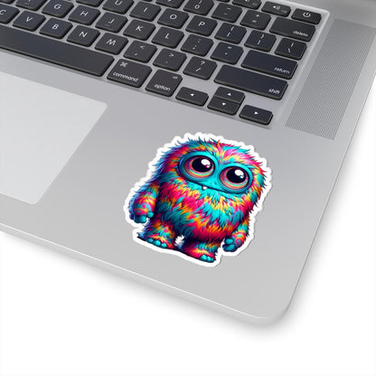 Rainbow Monster Kiss-Cut Sticker: Colorful Kawaii Art
