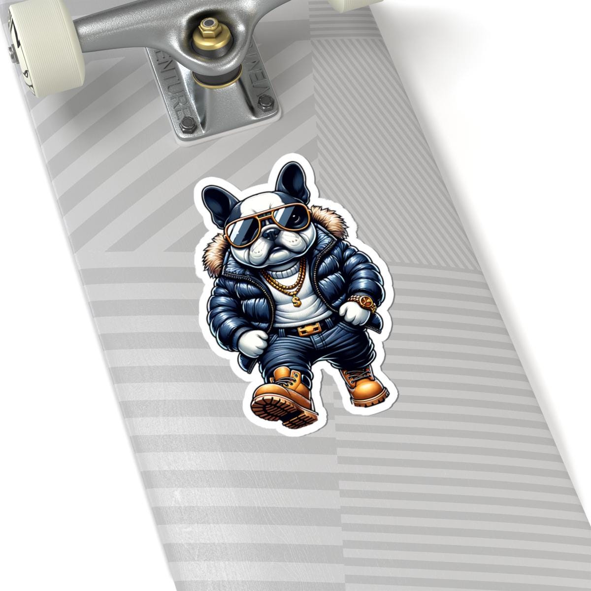 French Bulldog Streetwear Sticker: Urban Dog Art, Waterproof Vinyl