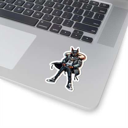 Doberman Streetwear Sticker: Urban Dog Art, Luxury Designer Style