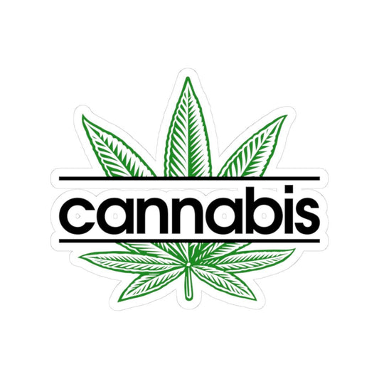 ColorFlow | Support Your Local Pot Dealer Weed Sticker Waterproof Cannabis Leaf Vinyl Decal Funny Stoner Quote for Laptop Flask