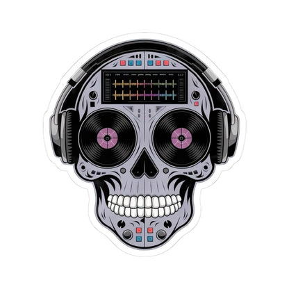 DJ Skull Sticker: Waterproof Vinyl EDM Music Lover Decal