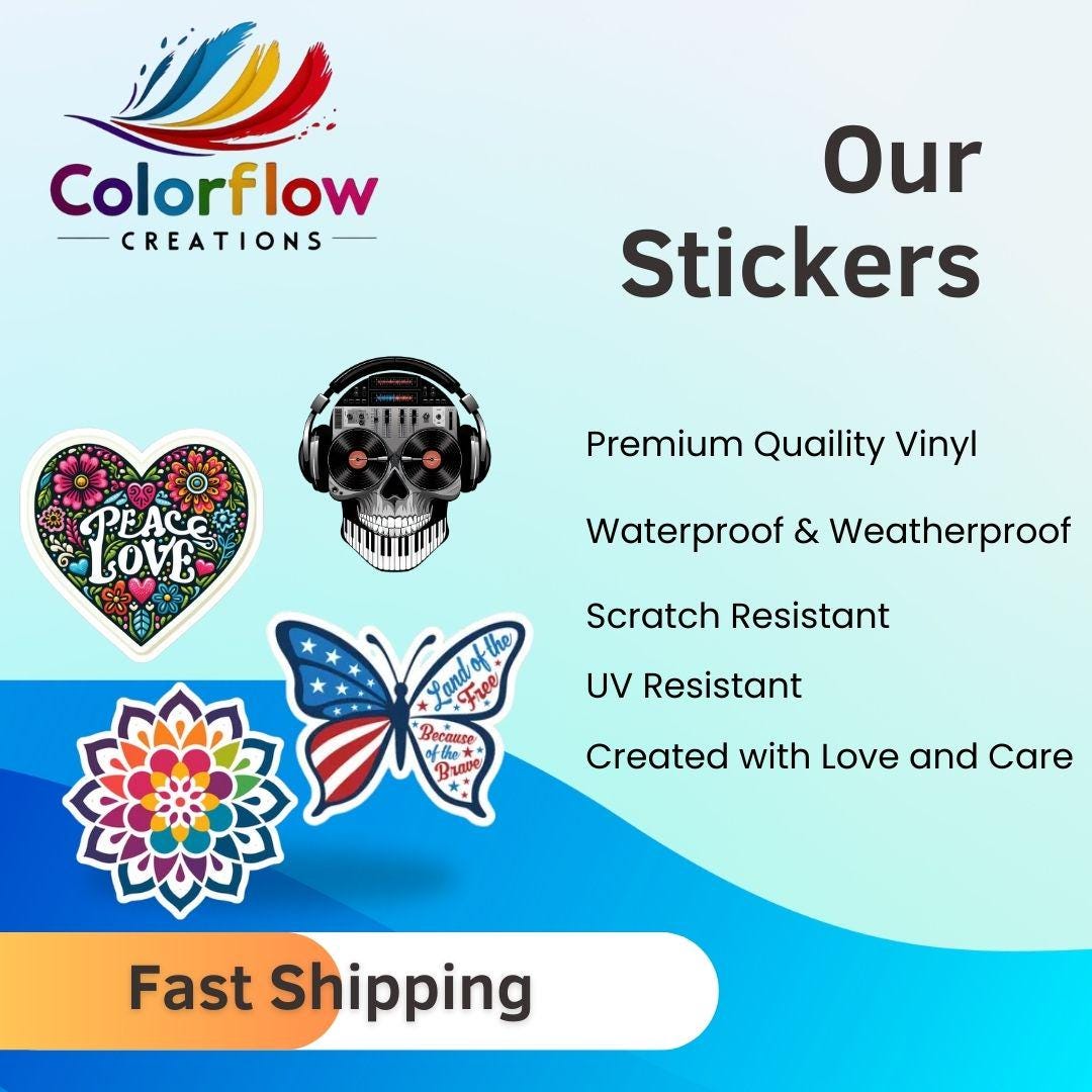 Floral Sugar Skull Vinyl Sticker: Vibrant Dia de los Muertos Decal