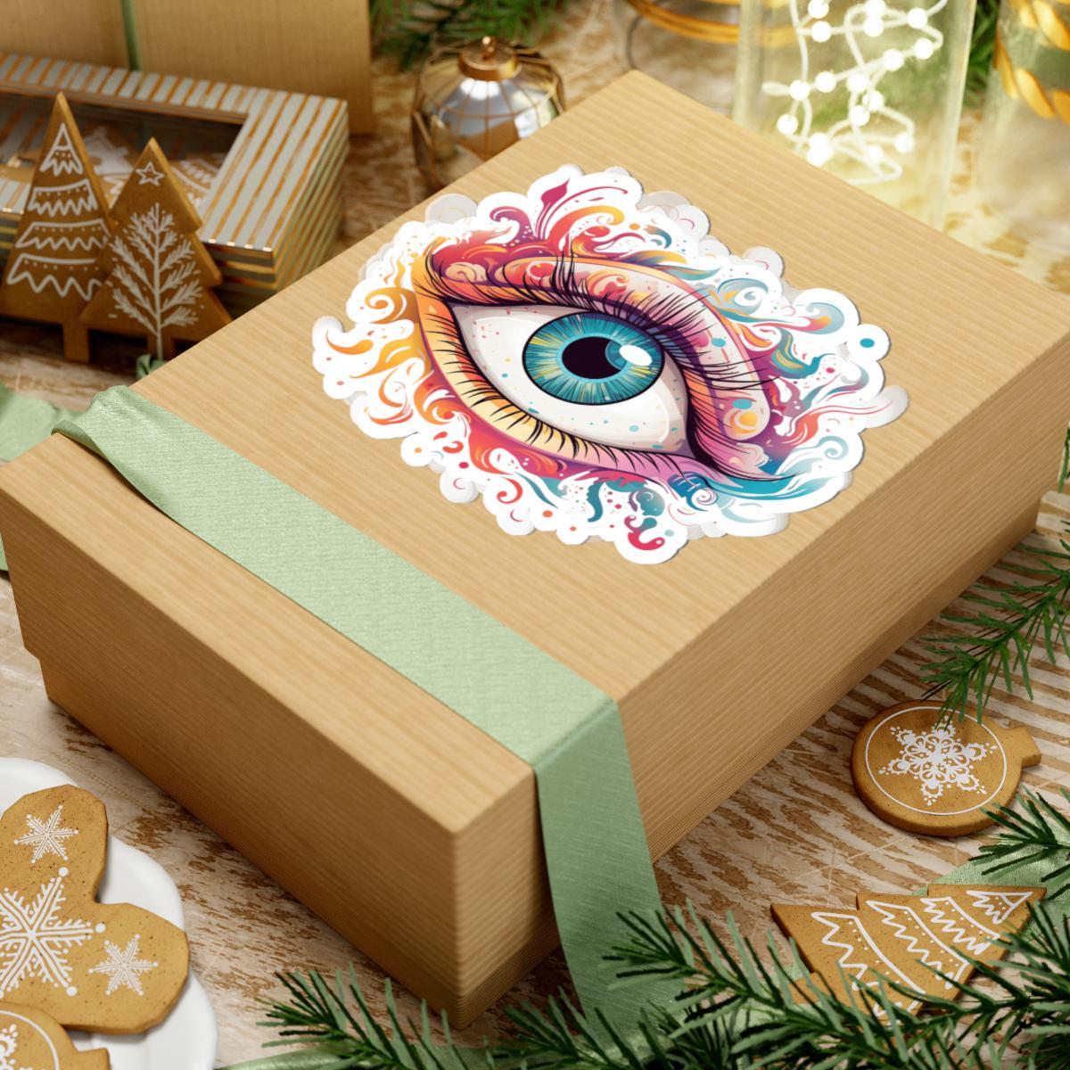 ColorFlow Trippy Third Eye Sticker | Psychedelic Eyeball Vinyl Decal | Visionary Surreal Art