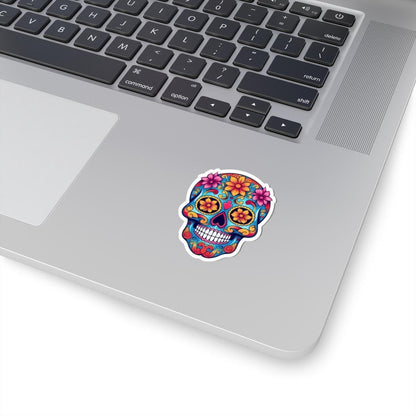 Sugar Skull Vinyl Sticker: Día de los Muertos Calavera, Waterproof Laptop Decal