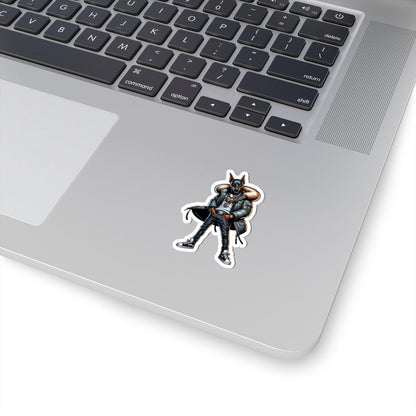 Doberman Streetwear Sticker: Urban Dog Art, Luxury Designer Style