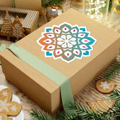 Gradient Mandala Sticker: Boho Sacred Geometry Vinyl Decal
