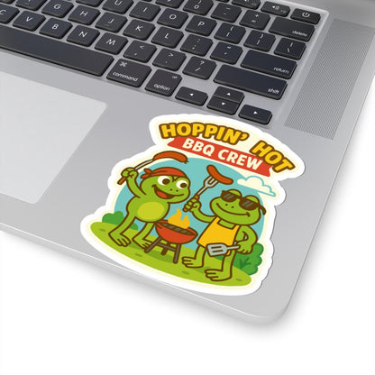 Frog BBQ Crew Sticker | Funny Waterproof Vinyl Decal