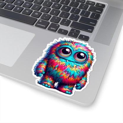 Rainbow Monster Kiss-Cut Sticker: Colorful Kawaii Art