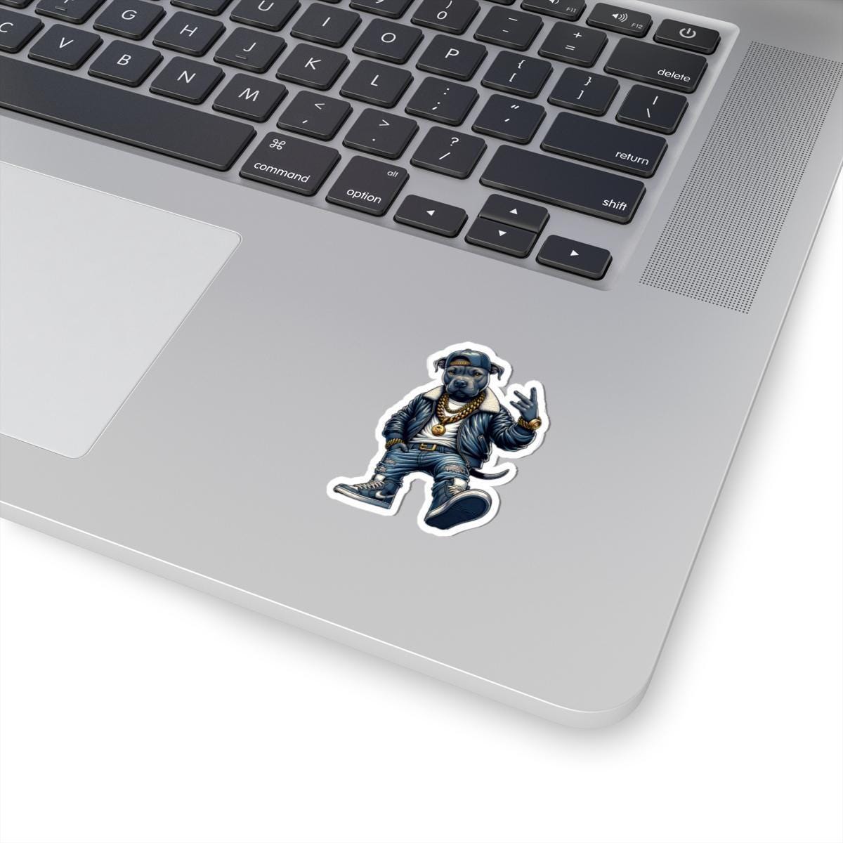 Hip-Hop Dog Sticker: Urban Streetwear Art - Waterproof Vinyl