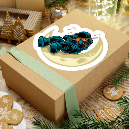 Astronaut Violin Sticker | Space Musician Vinyl Decal