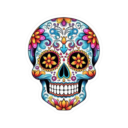 Floral Sugar Skull Sticker | Waterproof Calavera Art