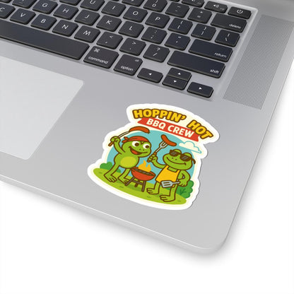 Frog BBQ Crew Sticker | Funny Waterproof Vinyl Decal