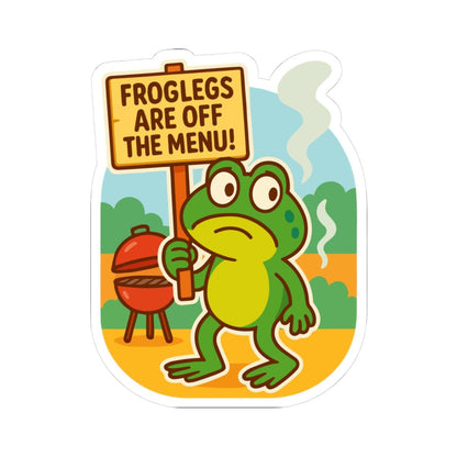 Funny BBQ Frog Sticker | Froglegs Off The Menu Vinyl Decal