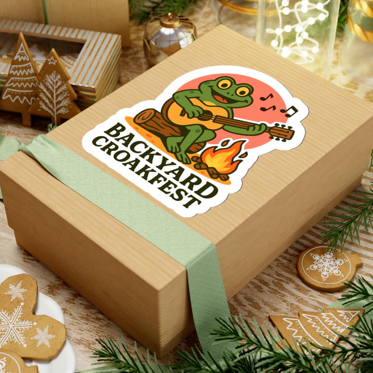 Guitar Frog Sticker | Backyard Croakfest Vinyl Decal