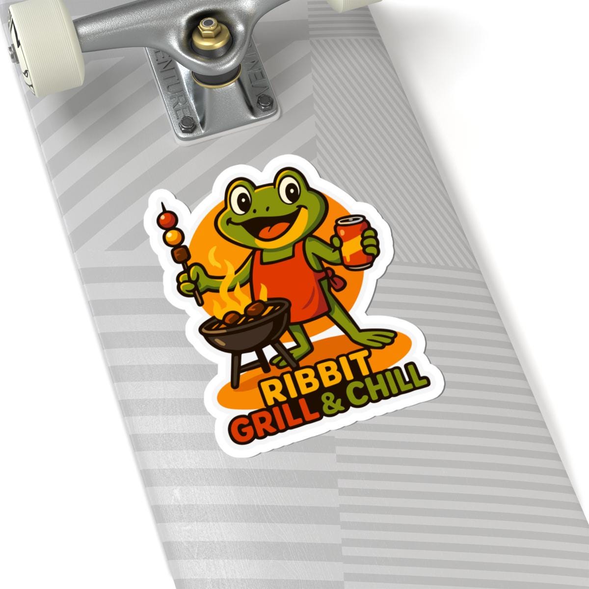 Frog BBQ Grill Sticker | Waterproof Vinyl Decal