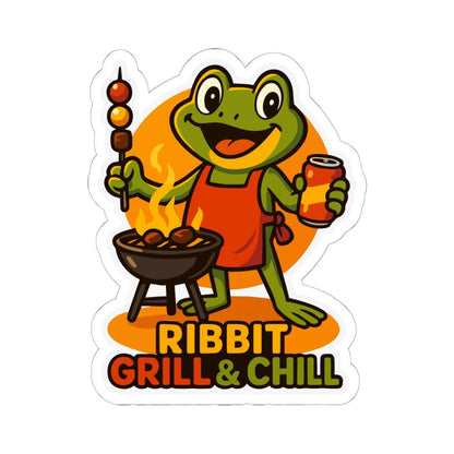 Frog BBQ Grill Sticker | Waterproof Vinyl Decal