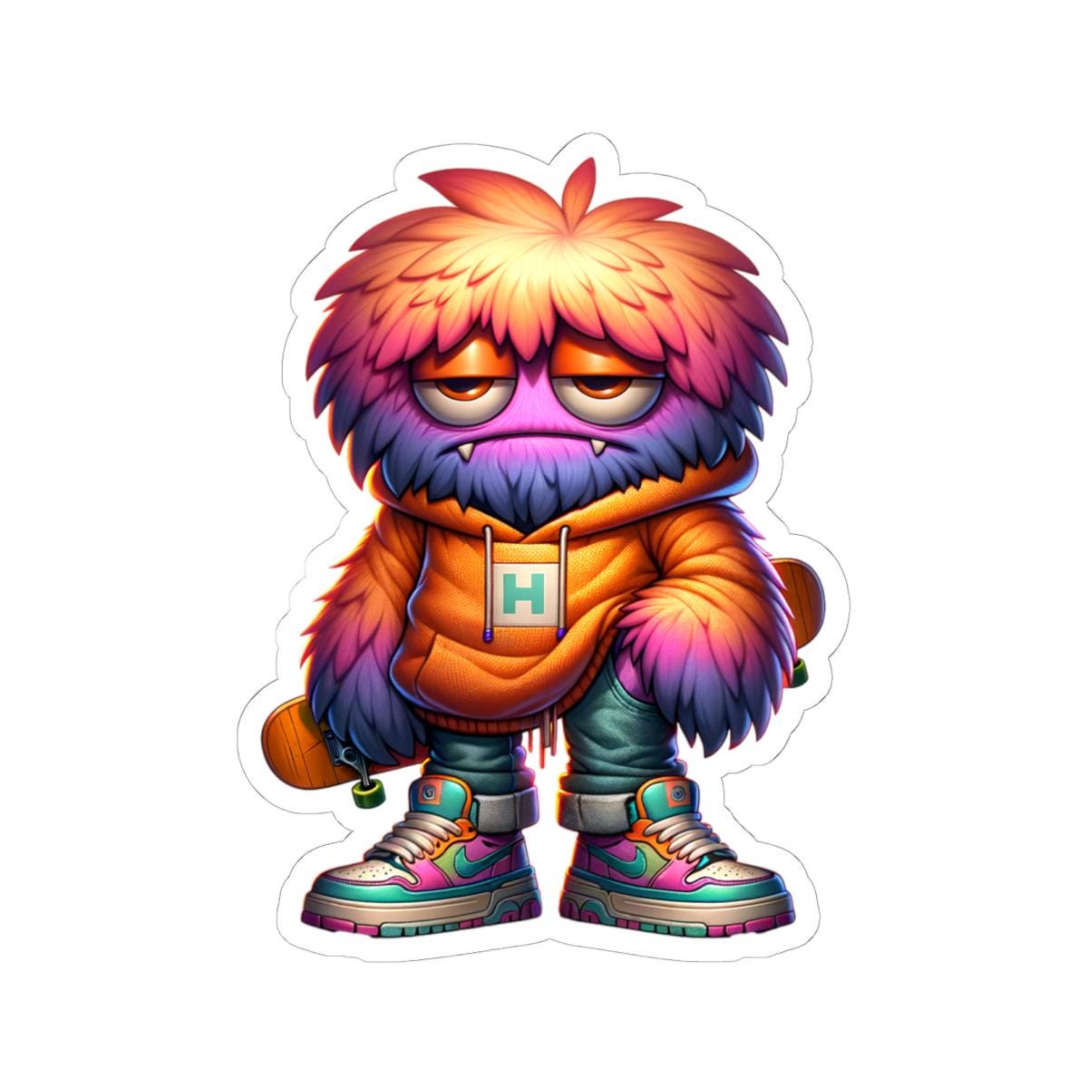 Skater Monster Sticker Pack: Waterproof Vinyl Decals for Laptop, Car, Skateboard