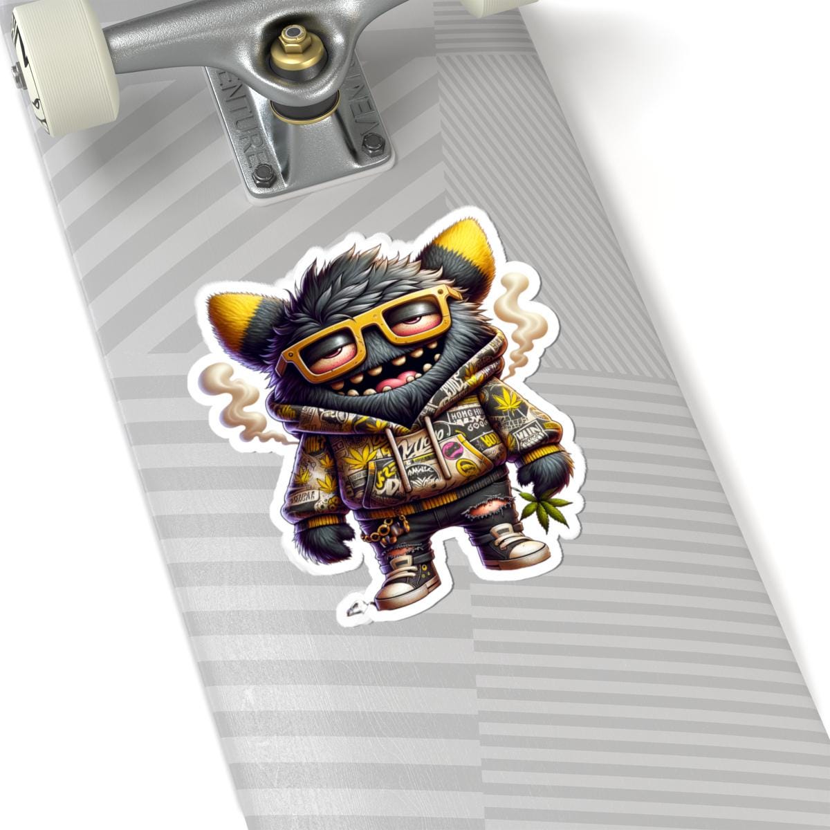 Streetwear Monster Sticker Pack: Glossy Vinyl Decals, Laptop Car Decor
