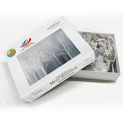 Winter Forest Jigsaw Puzzle: Monochrome Scandinavian Decor