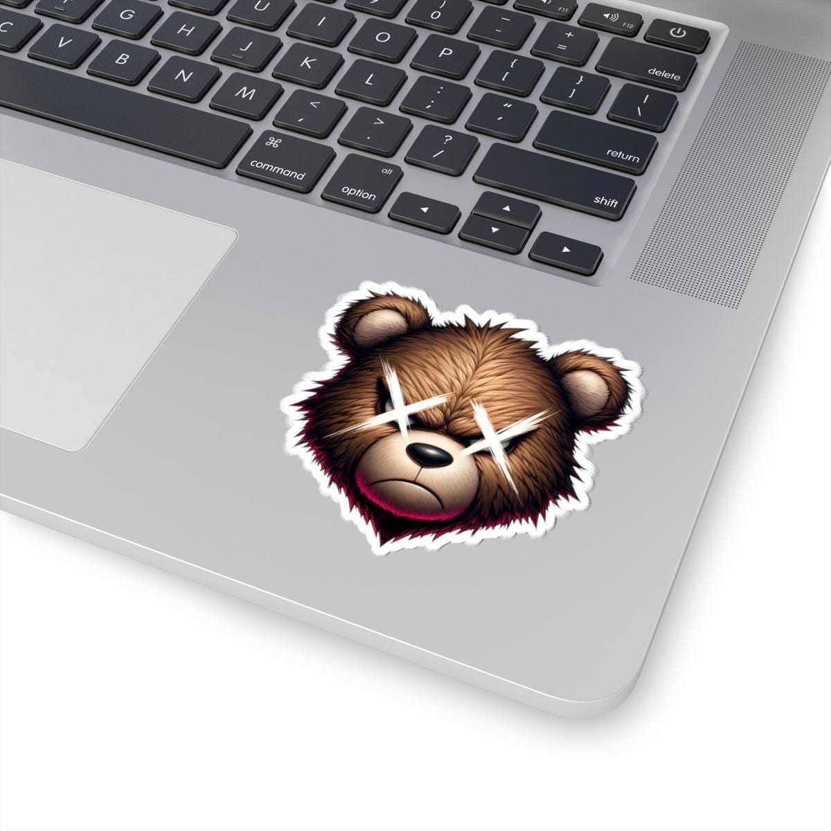 Angry Bear Vinyl Sticker: Gamer Streetwear Decal - Waterproof Glossy or Matte