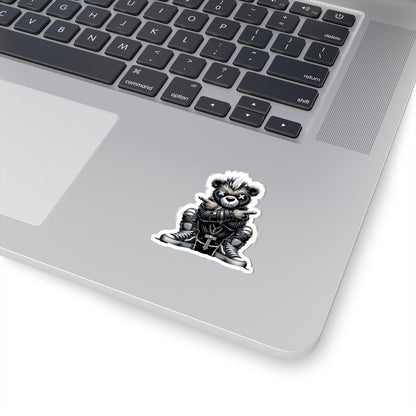 Punk Gothic Bear Vinyl Sticker: Gamer Streetwear, Waterproof Decal