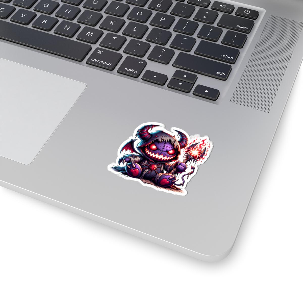 ColorFlow | Voodoo Demon Monster Vinyl Sticker | Creepy Cute Art Decal | Unique Collectible | Spooky Gift for Monster Lovers
