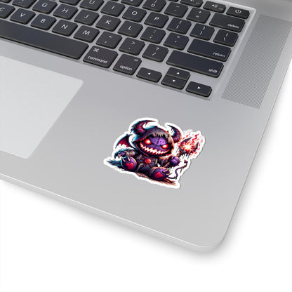 ColorFlow | Voodoo Demon Monster Vinyl Sticker | Creepy Cute Art Decal | Unique Collectible | Spooky Gift for Monster Lovers