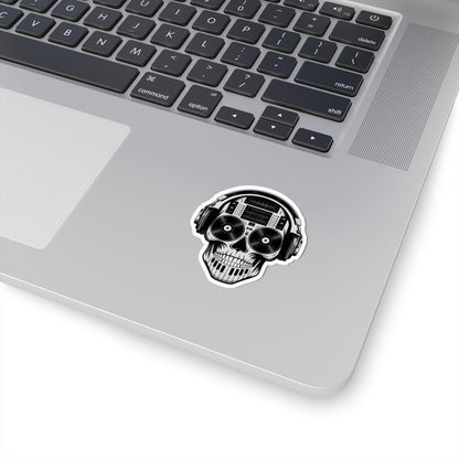 DJ Skull Sticker: Waterproof Vinyl EDM Music Decal