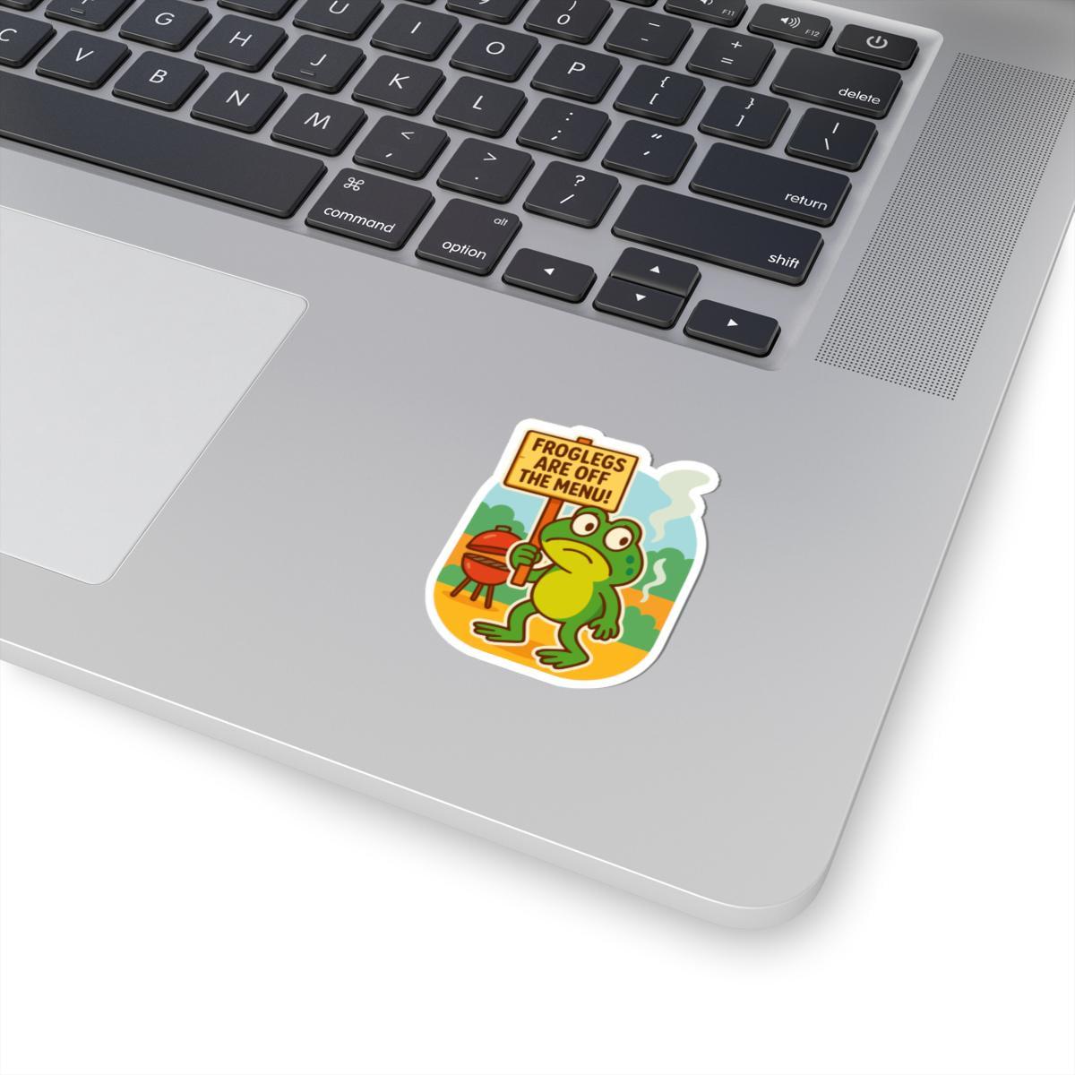 Funny BBQ Frog Sticker | Froglegs Off The Menu Vinyl Decal