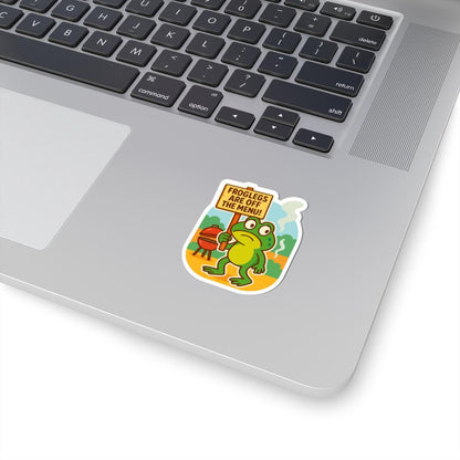 Funny BBQ Frog Sticker | Froglegs Off The Menu Vinyl Decal