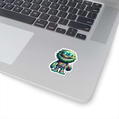 Green Monster Sticker Pack: Retro Graphic, Waterproof Vinyl, USA Made