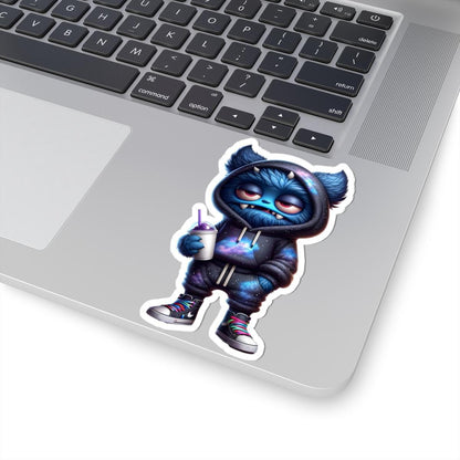 Galaxy Hoodie Monster Sticker: Waterproof Vinyl Decal, Laptop Decor