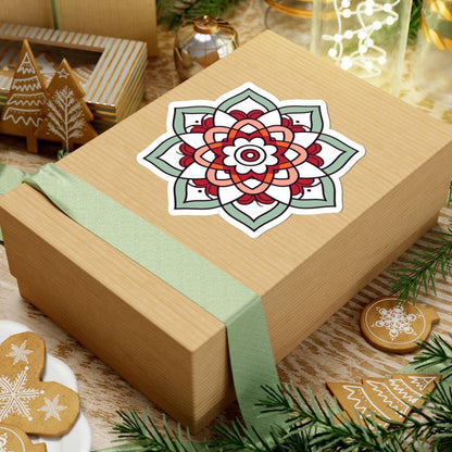ColorFlow | Minimalist Mandala Sticker | Elegant Sacred Geometry Decal | Calm Boho Art