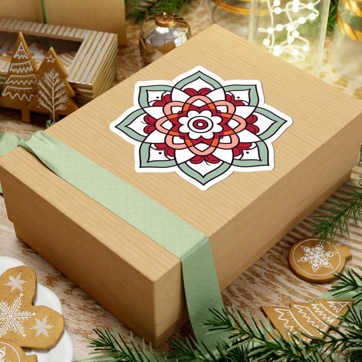 ColorFlow | Minimalist Mandala Sticker | Elegant Sacred Geometry Decal | Calm Boho Art
