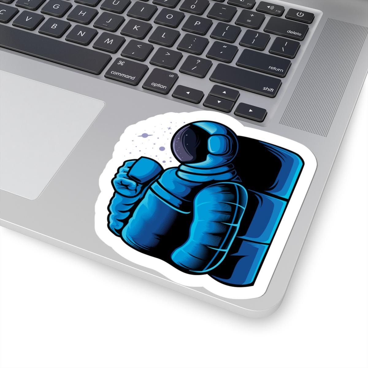 ColorFlow | Astronaut Coffee Sticker | Drinking Coffee in Space Vinyl Decal | Cosmic Morning Astronaut Art | Galaxy Mug Sticker