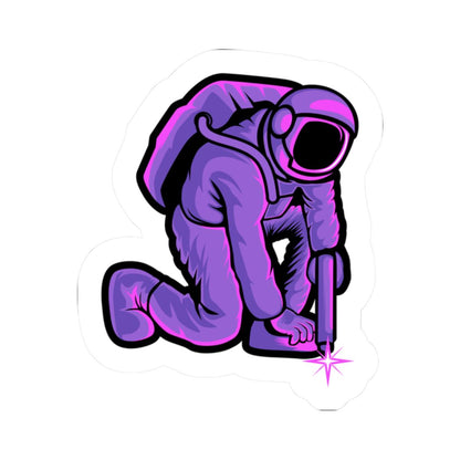Astronaut Welding Sticker | Sci-Fi Space Worker Vinyl Decal