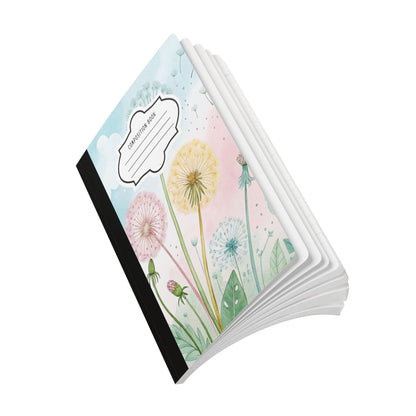 ColorFlow | Pastel Dandelion Composition Notebook College Ruled Journal for Students Professionals Writing Journaling