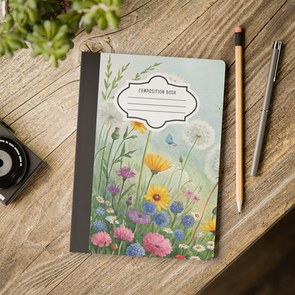 ColorFlow | Wildflower Composition Notebook College Ruled Journal for Students Office Writing and Journaling