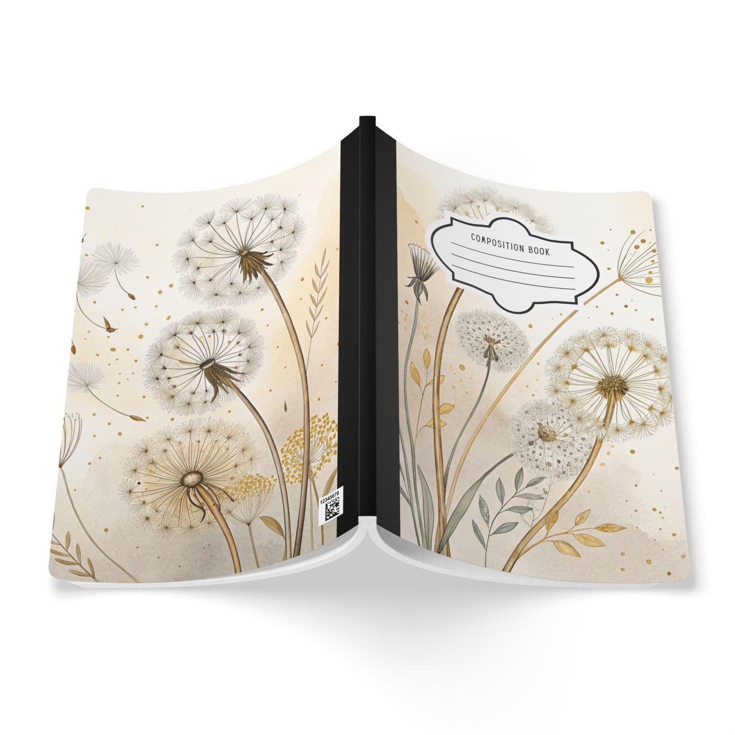 ColorFlow | Golden Dandelion Composition Notebook College Ruled Journal for Students Professionals and Writers