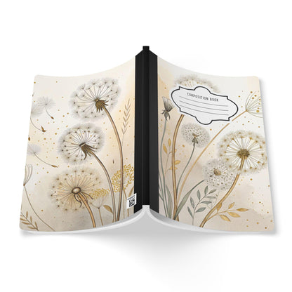 ColorFlow | Golden Dandelion Composition Notebook College Ruled Journal for Students Professionals and Writers
