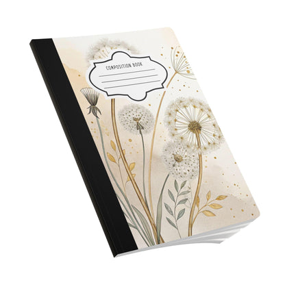 ColorFlow | Golden Dandelion Composition Notebook College Ruled Journal for Students Professionals and Writers