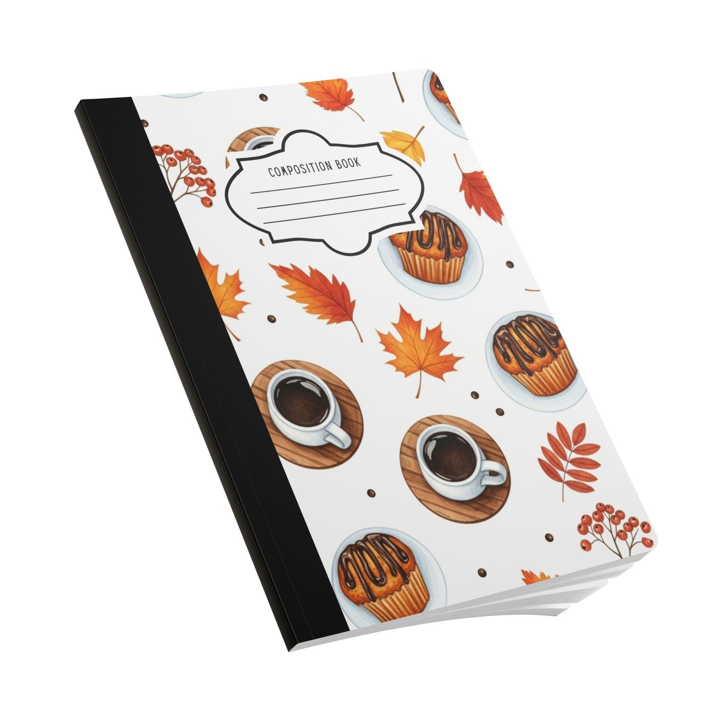 ColorFlow | Autumn Coffee Composition Notebook College Ruled Journal for Students Writers and Professionals