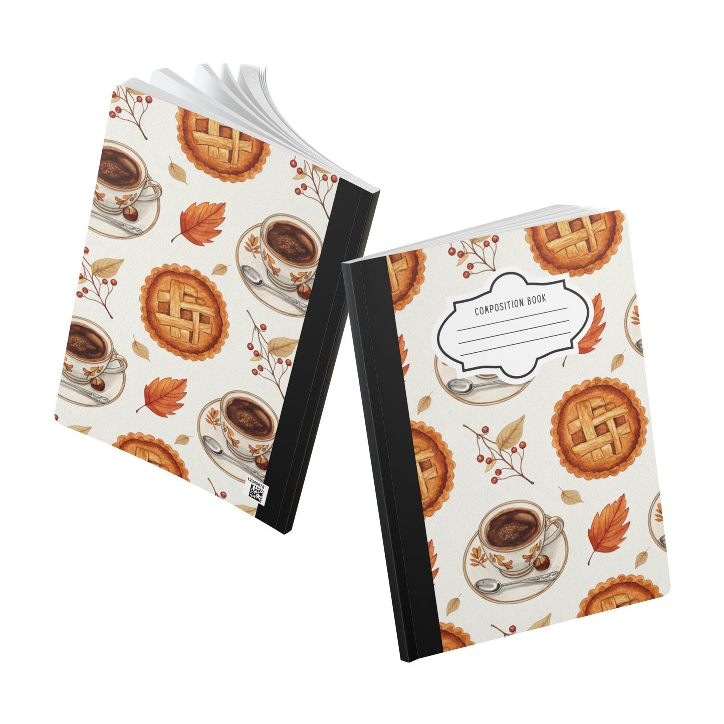 ColorFlow | Cozy Coffee Composition Notebook College Ruled Journal for Students Writers and Autumn Journaling