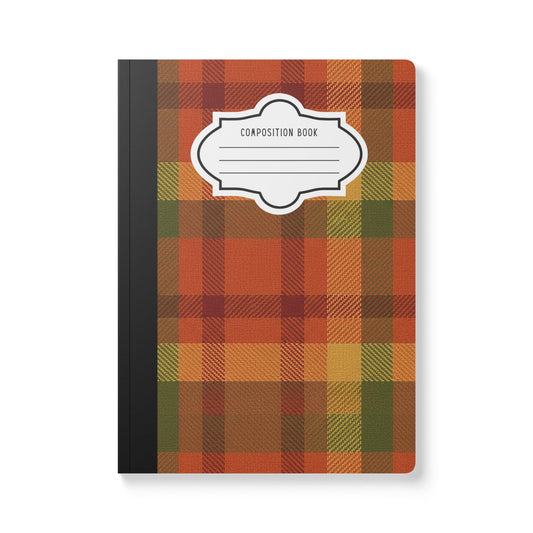 ColorFlow | Autumn Plaid Composition Notebook College Ruled Journal for Students Office Writing and Journaling