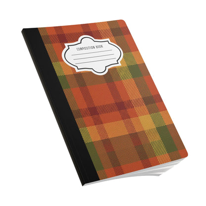 ColorFlow | Autumn Plaid Composition Notebook College Ruled Journal for Students Office Writing and Journaling