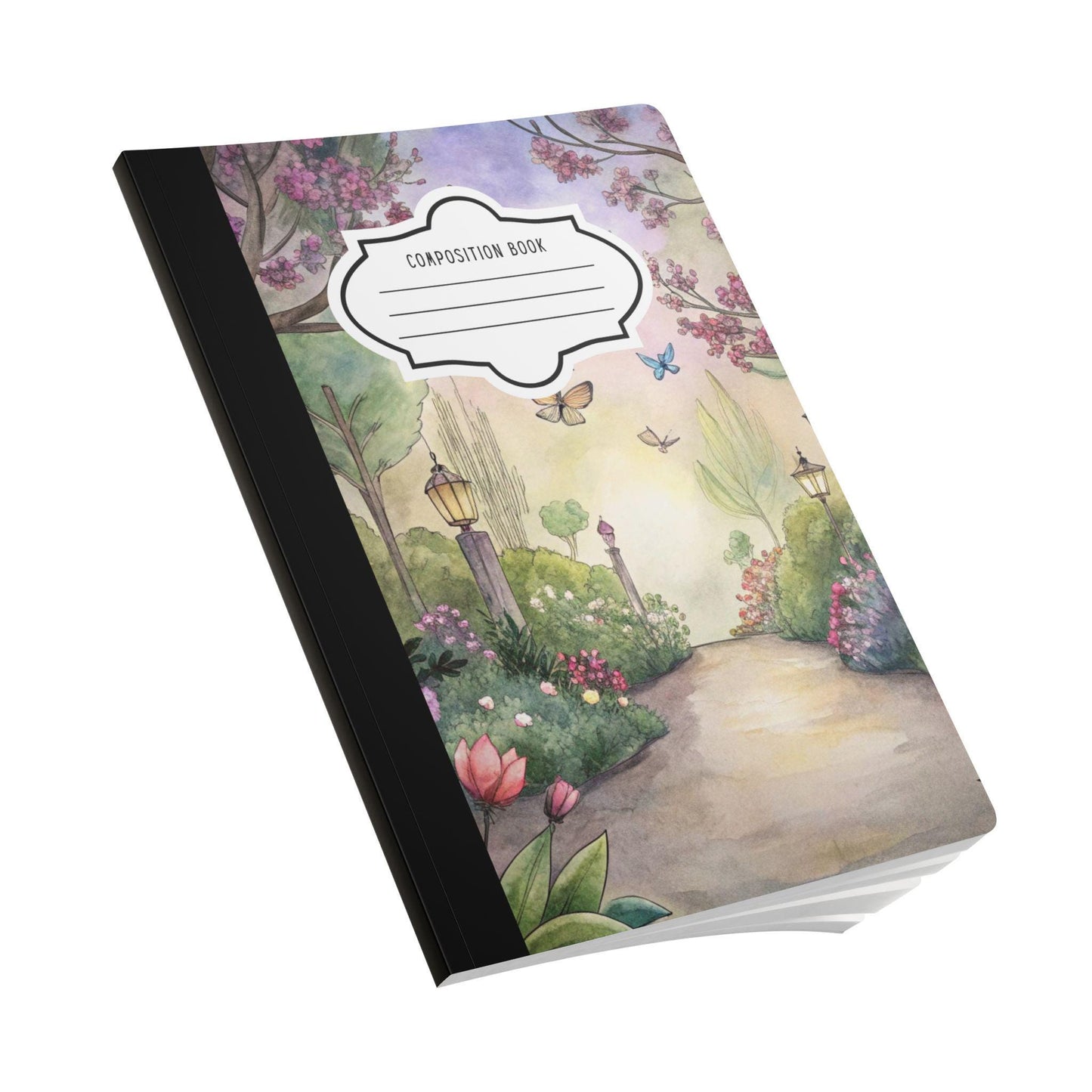 ColorFlow | Garden Butterfly Composition Notebook College Ruled Journal for Students Professionals Writing