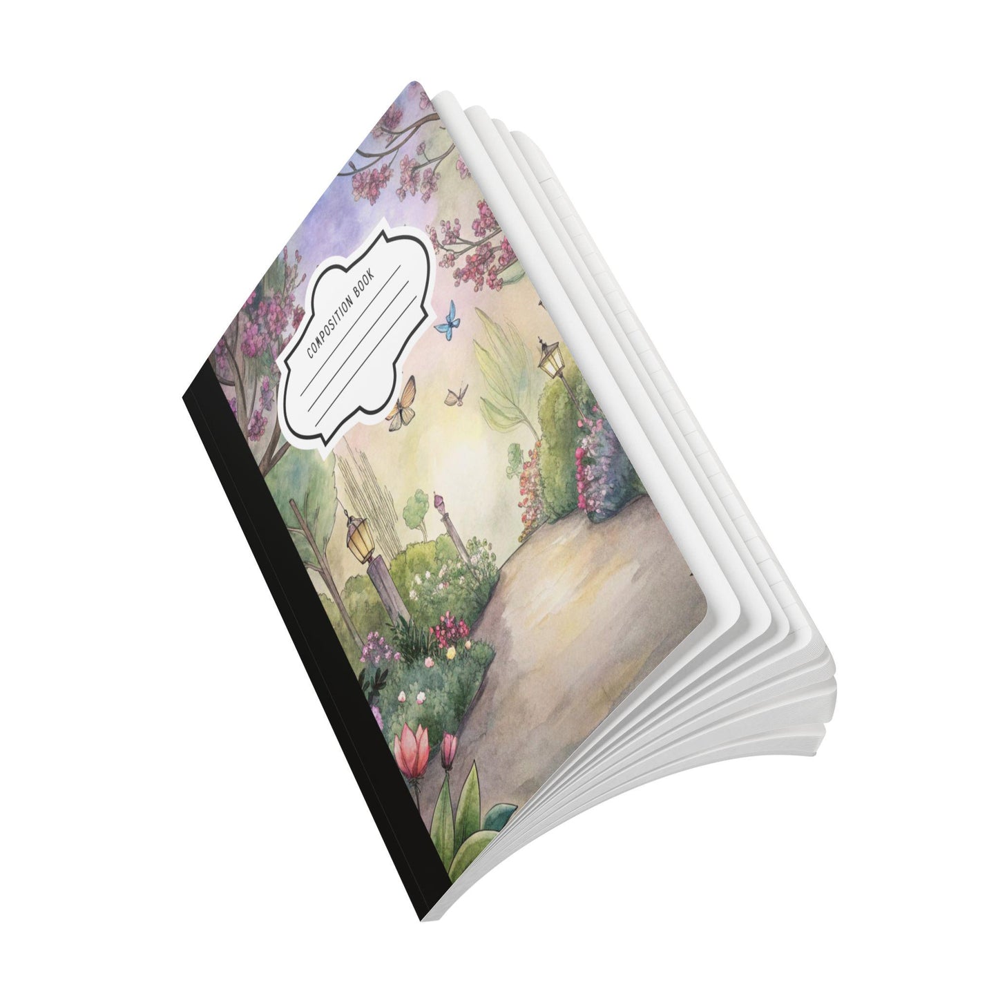 ColorFlow | Garden Butterfly Composition Notebook College Ruled Journal for Students Professionals Writing