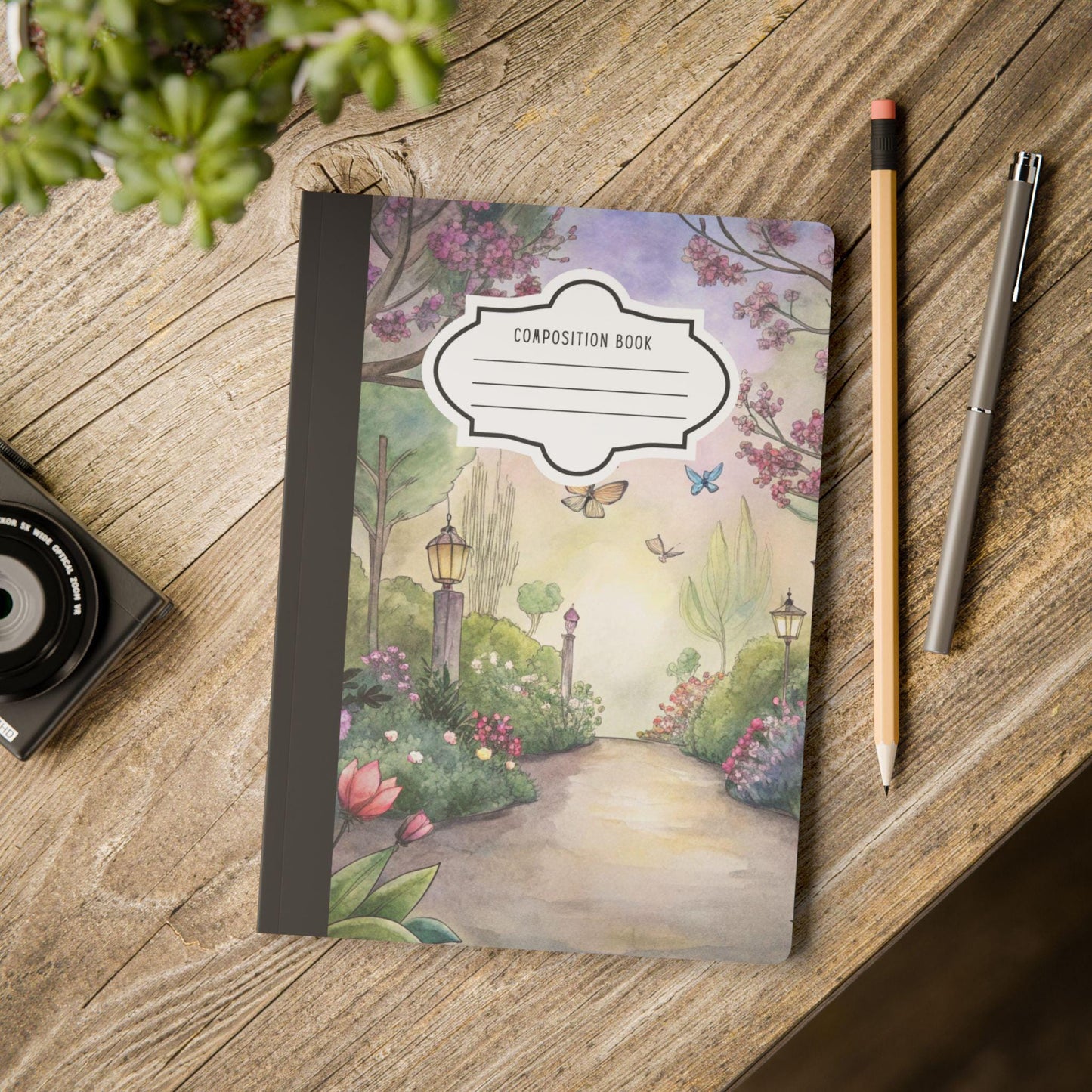 ColorFlow | Garden Butterfly Composition Notebook College Ruled Journal for Students Professionals Writing